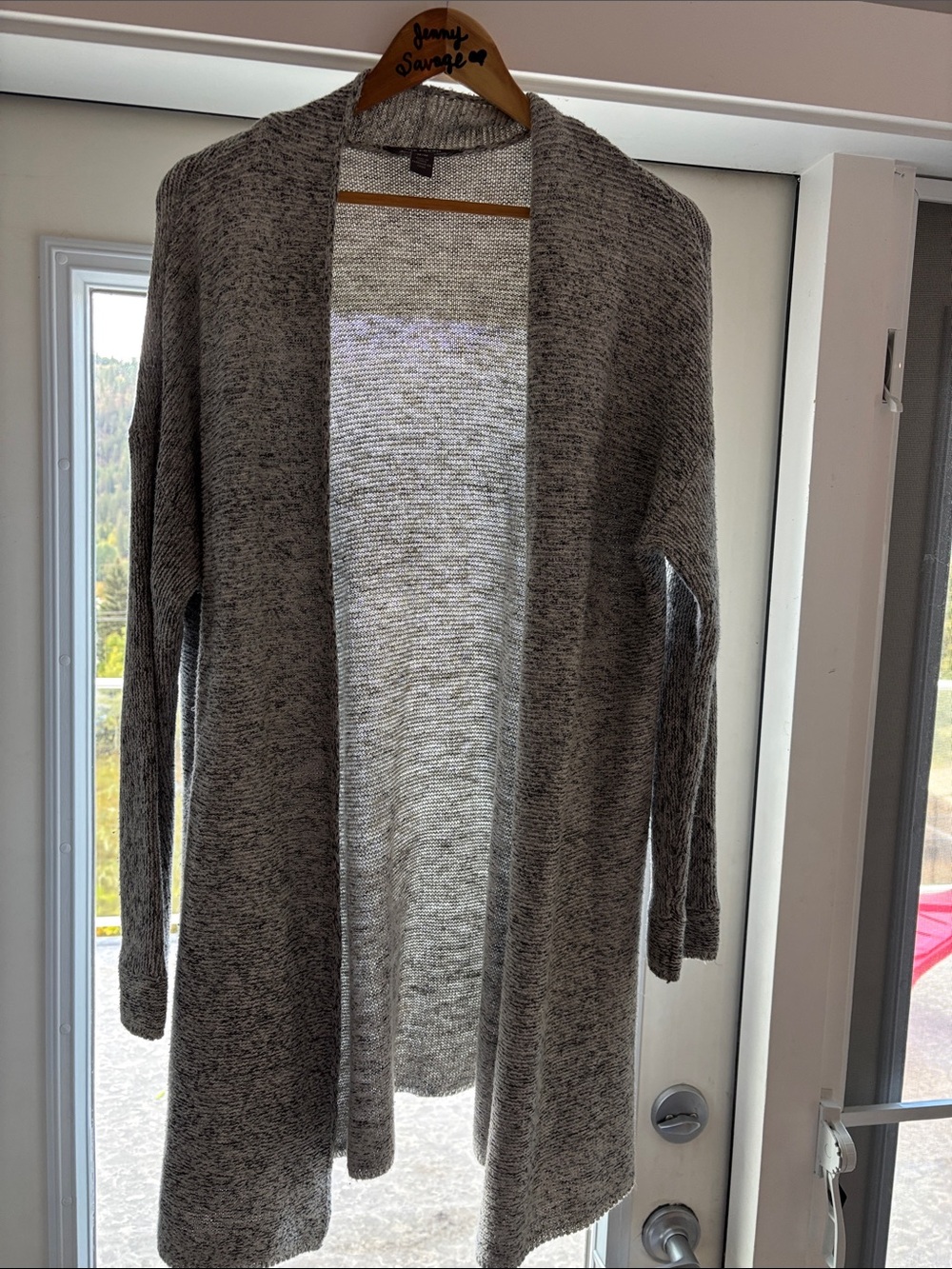 Joe Fresh Open-Front Heather Gray Women's Cardigan